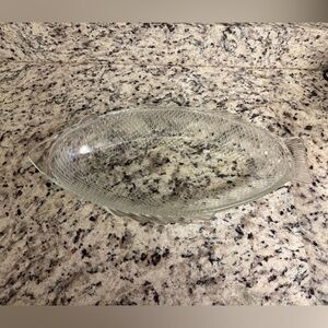 Vintage Glasbake Clear Fish Dish